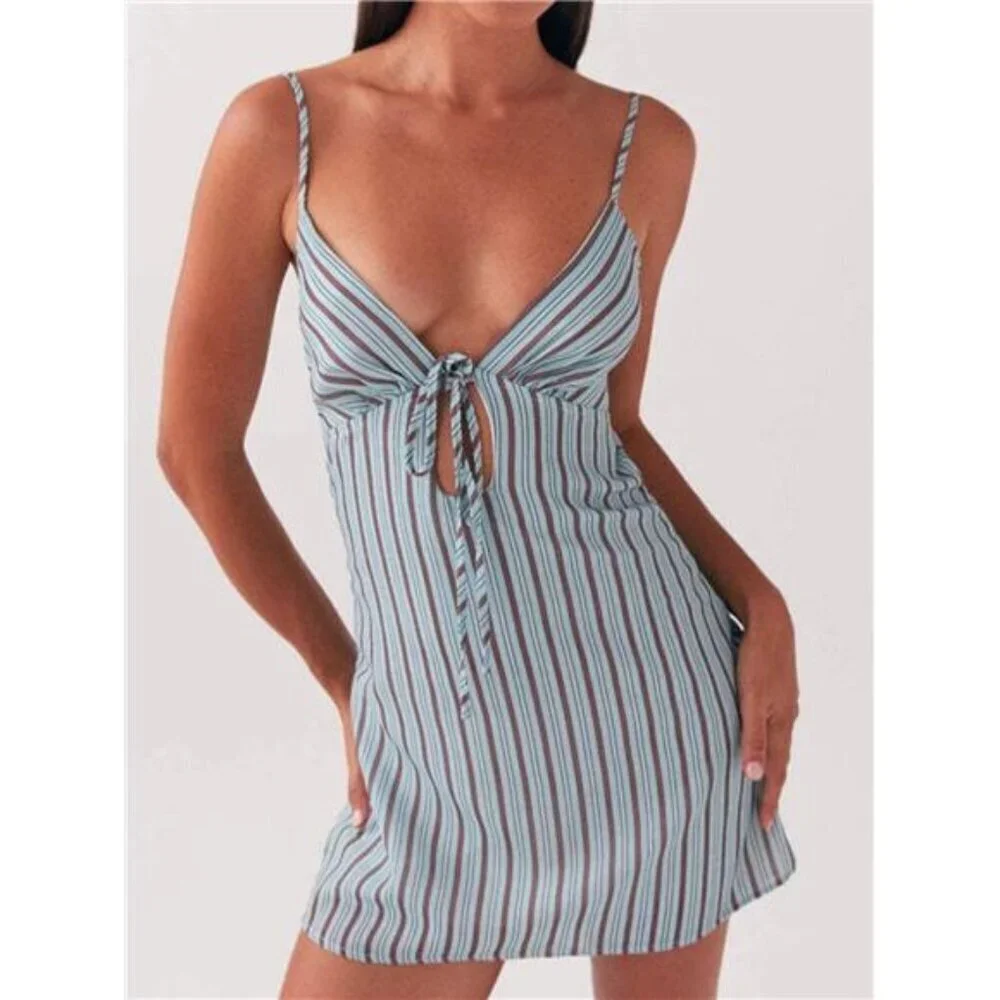 Tie-Front Mini Cami Dress
